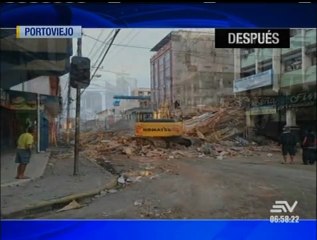 Antes y despúes de Portoviejo