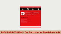 PDF  2004 FARS CDROM  For Purchase as Standalone only Ebook