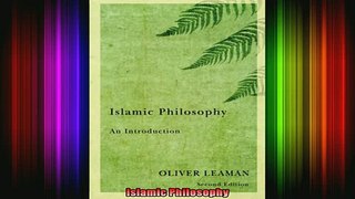 Read  Islamic Philosophy  Full EBook