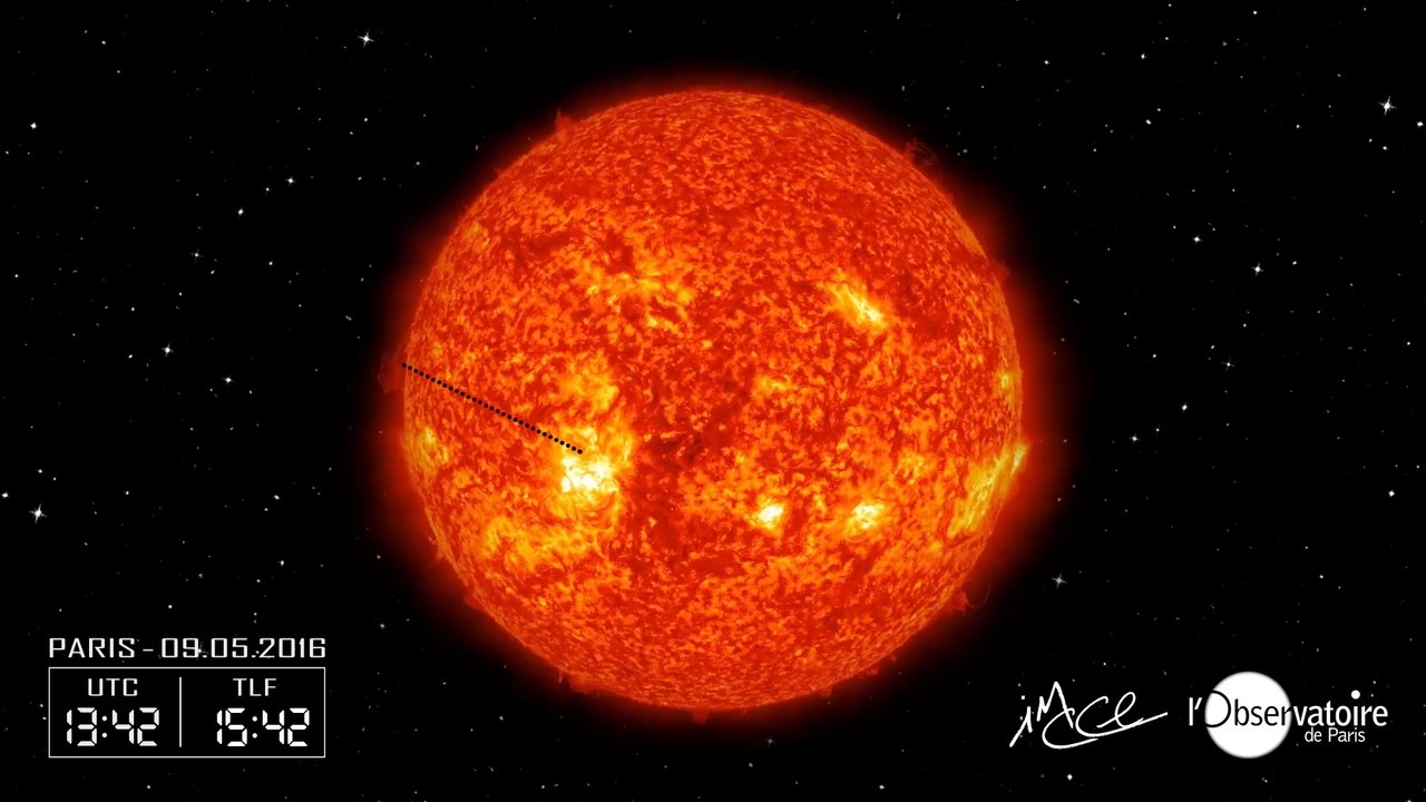 Simulation : l'aspect réel du passage de Mercure