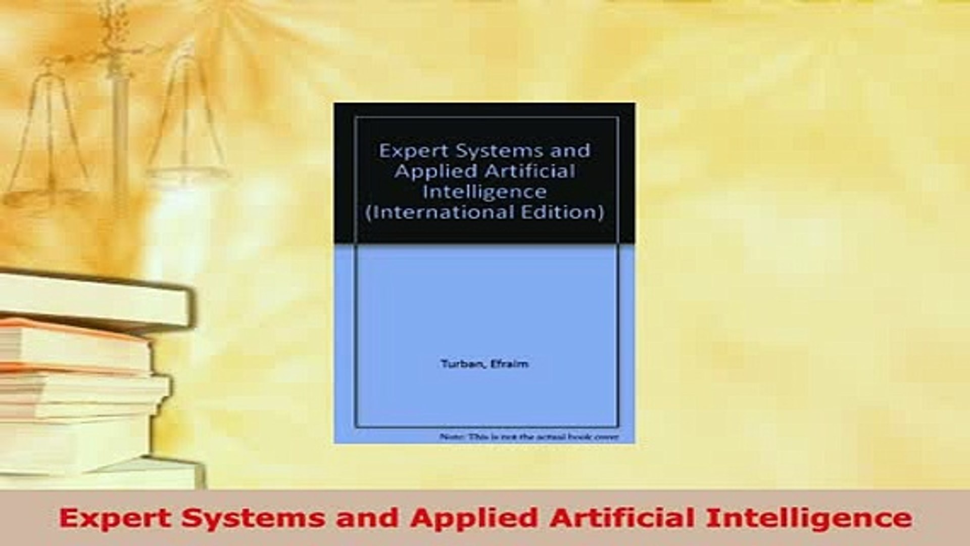 PDF  Expert Systems and Applied Artificial Intelligence  Read Online