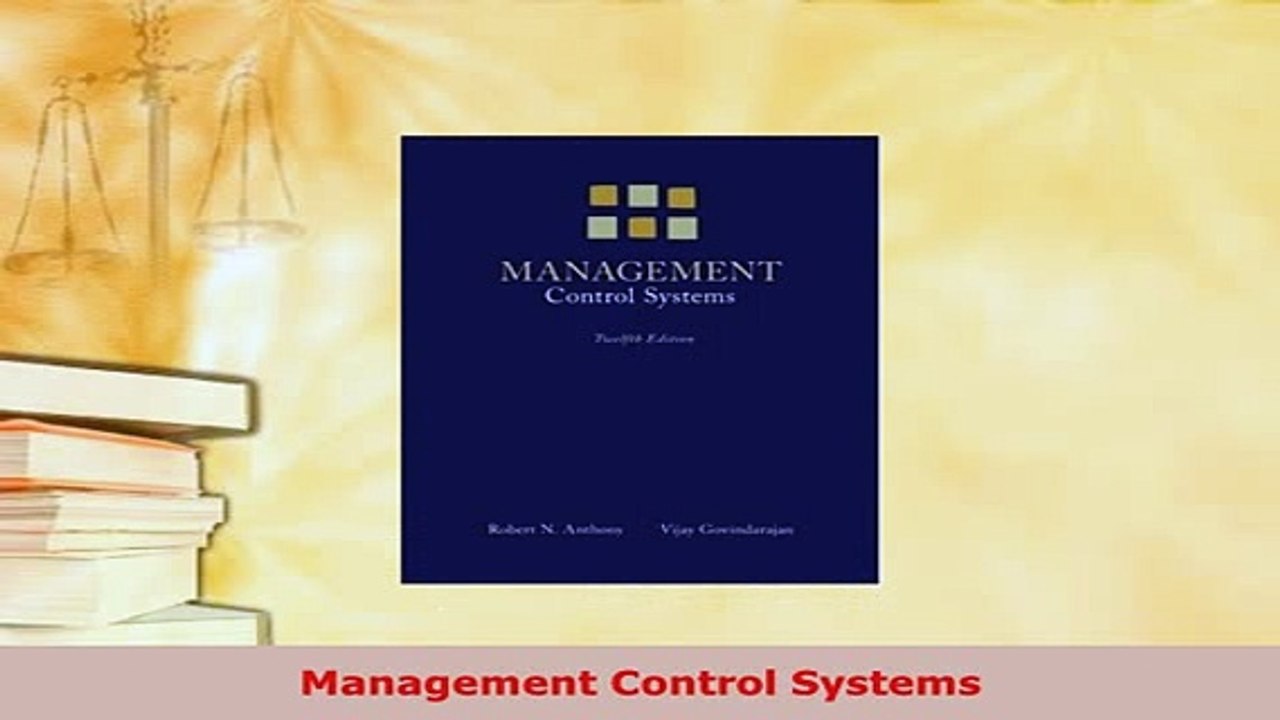 Download  Management Control Systems Ebook