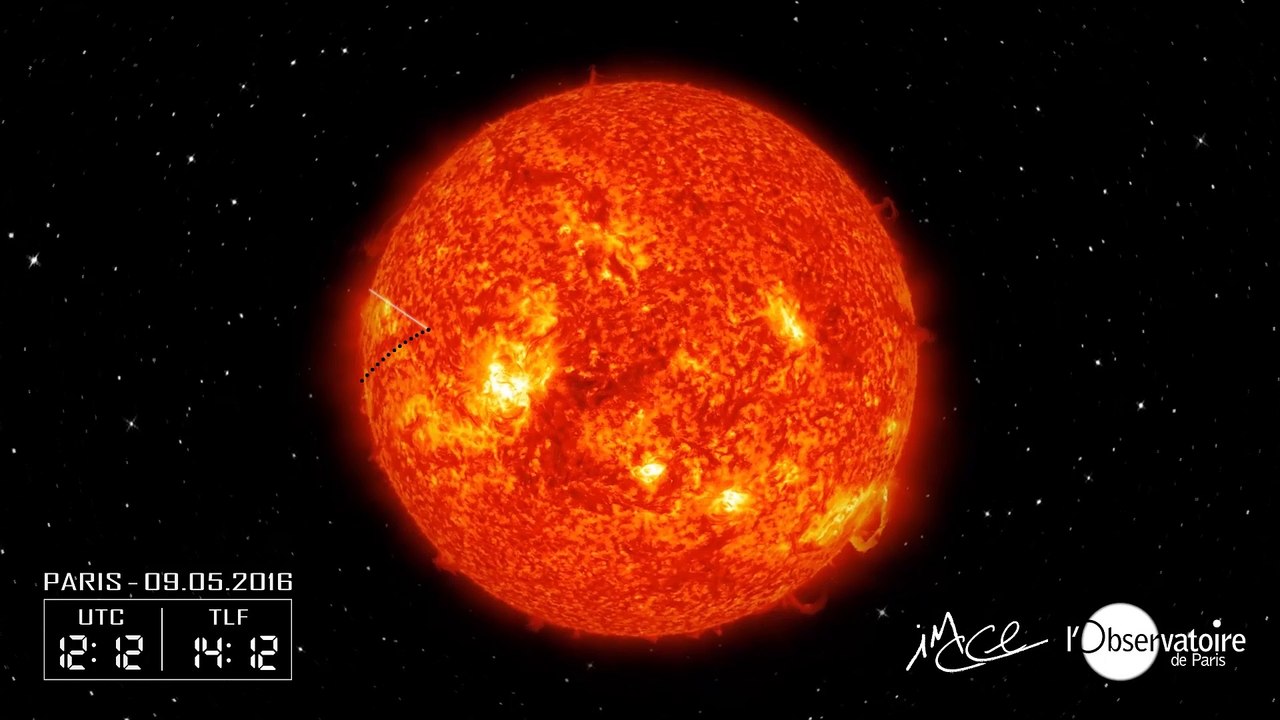 Simulation : l'aspect apparent du passage de Mercure