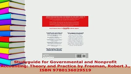PDF  Studyguide for Governmental and Nonprofit Accounting Theory and Practice by Freeman Ebook