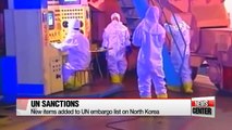 UN adds new items to North Korea sanctions list