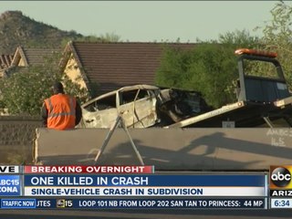 One killed in fiery crash in San Tan Valley