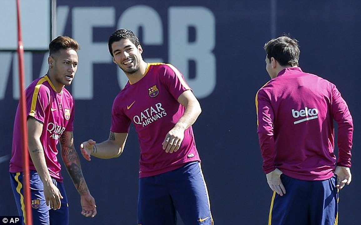 FC Barcelona training session - Final workout before visit to Riazor