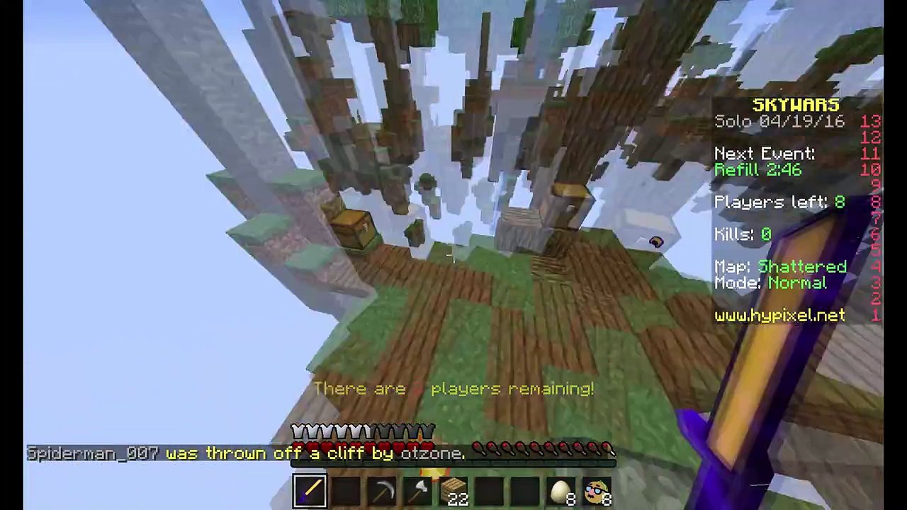 Videos in 60fps!!!Minecraft Skywars Deutsch