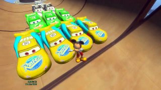 Mickey Mouse Funny Moments with Disney Pixar Cars RAMP JUMP | Nursery Rhymes Kids Videos Action