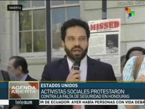 Denuncian hondureños en Washington que en su país no se respetan DDHH