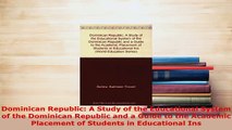 PDF  Dominican Republic A Study of the Educational System of the Dominican Republic and a Download Full Ebook
