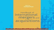 READ book  Handbook of International Mergers and Acquisitions  FREE BOOOK ONLINE