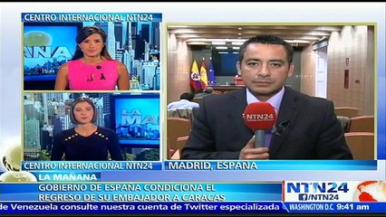 Venezuela debe aplicar continencia verbal, dice ministro García Margallo sobre envío de embajador