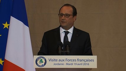 Discours aux forces françaises de l'opération Chammal