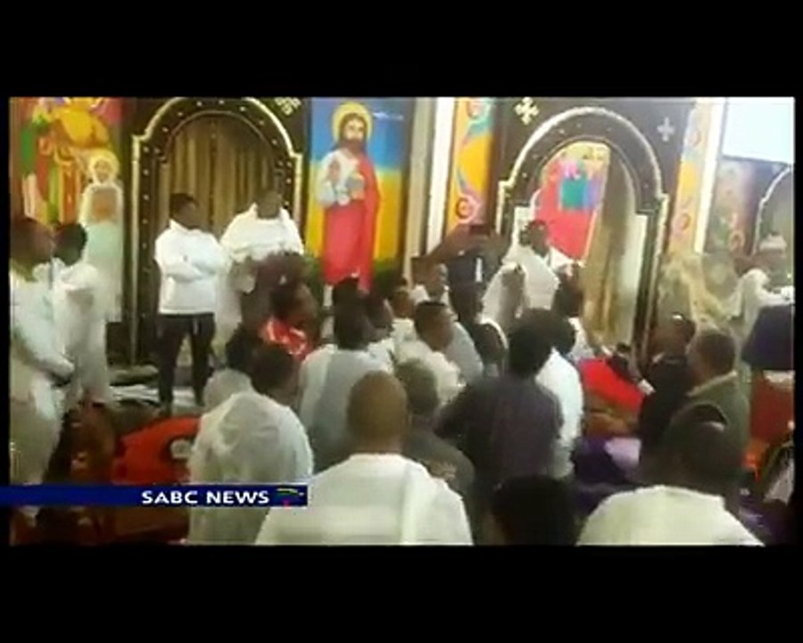 fight inside Orthodox church in south africa