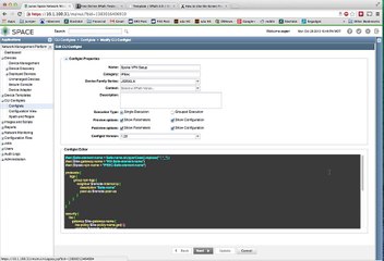 Example of Junos Space CLI Configlets