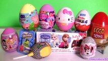 Eggo Toys Surprise Eggs Shopkins Basket Peppa-Pig Disney Frozen Princess Minnie MyLittlePony Kinder