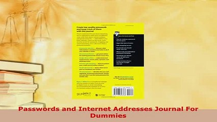 PDF  Passwords and Internet Addresses Journal For Dummies  EBook