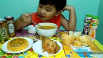 KIDS VS FOOD - Minmin Eating Chicken Curry, bread, chicken |Videos for kids