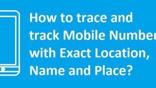 how to trace a mobile