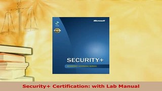 PDF  Security Certification with Lab Manual  Read Online