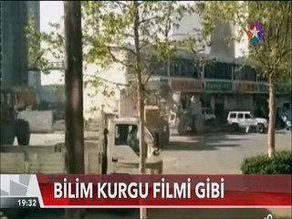 Transformers filmi gibi 4 Dozer kıran kırana böyle çarpıştı