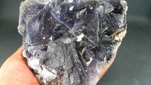 1425 Grams Very Aesthetic Deep Blue Color Change Fluorite Specimen With Calcites from Loralai Baluchistan Pakistan