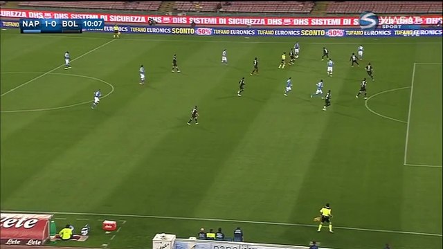 1-0 Manolo Gabbiadini Goal Italy Serie A - 19.04.2016, SSC Napoli 1-0 Bologna FC
