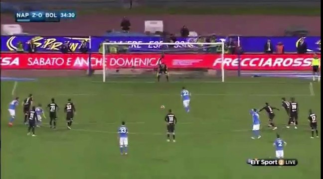 Manolo Gabbiadini Penalty Goal SSC Napoli 2-0 Bologna 19.04.2016