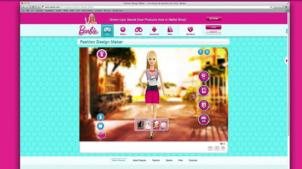 Fashion Design Maker How To Print From Web Barbie