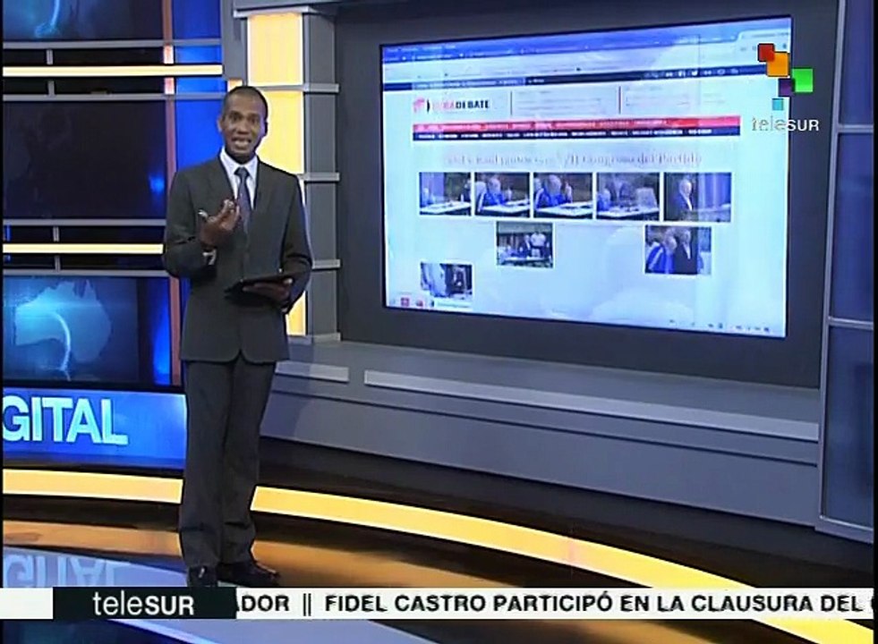 Cuba: Fidel Castro asiste a la clausura del VII Congreso del PC