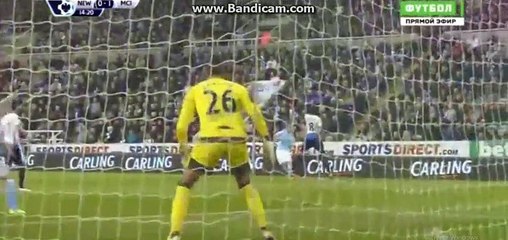 Half Time Golas - Newcastle 1-1 Manchester City 19-04-2016