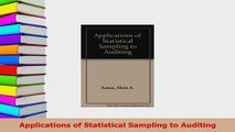 PDF  Applications of Statistical Sampling to Auditing Download Full Ebook