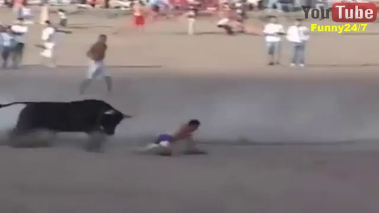 Funny bullfighting festival compilation - Funny videos try not to laugh stupid people