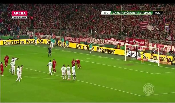 2-0 Thomas Muller Penalty Goal Bayern Munich 2-0 Werder Bremen 19.04.2016