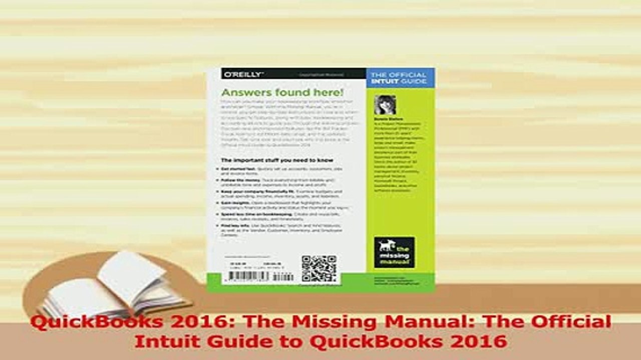 PDF  QuickBooks 2016 The Missing Manual The Official Intuit Guide to QuickBooks 2016 Download Full Ebook