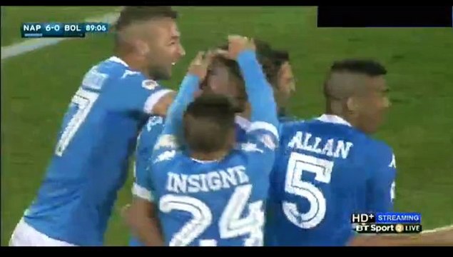 Goal David Lopez - SSC Napoli 6-0 Bologna (19.04.2016)