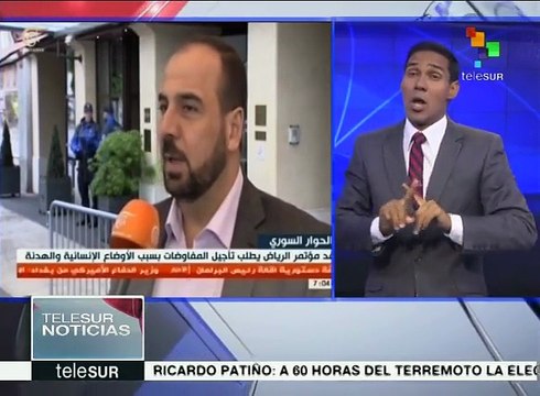 Oposición siria solicita posponer Diálogos de Paz realizados en Suiza