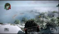 Just Cause 2 gameplay - Armored Car downhill and catching jet midair