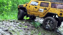 OFF Road MUD Hummer H2 vs Land Rover Defender vs Jeep Wrangler Rubicon Очень грязное видео