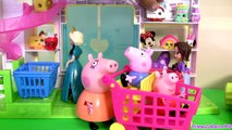 Peppa Shopping in Shopkins Supermarket using Minnie Mouse Electronic Cash Register BowTique