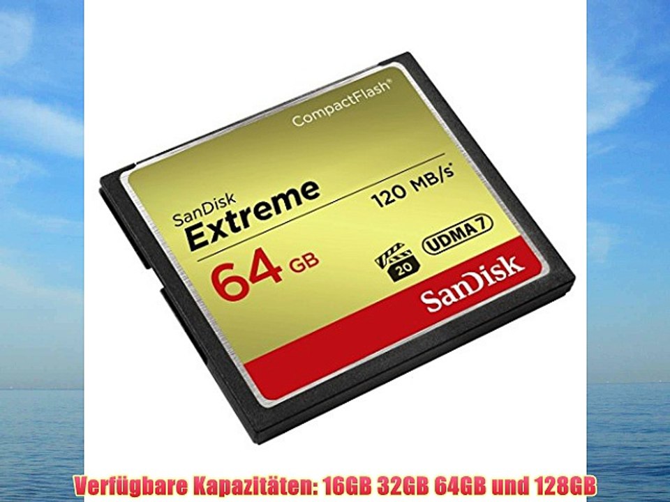 SanDisk Extreme CompactFlash UDMA7 64GB bis zu 120?MB/Sek Speicherkarte