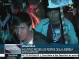 Honduras: restos de Berta Cáceres llegan a La Esperanza