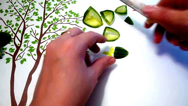 Украшения из огурца! Decoration of cucumber! Украшения из овощей! Украшения из овощей!