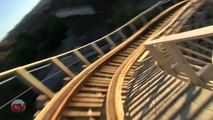 Apocalypse Wooden Roller Coaster On-Ride POV Six Flags Magic Mountain
