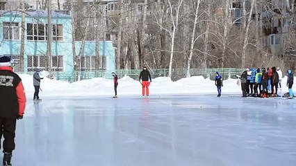 Соревнования по конькобежному спорту в Хабаровске