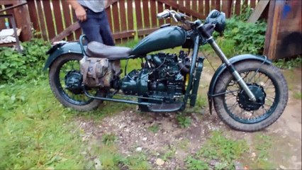 Motocicletas con motores diesel modernas y antiguas