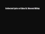 Read Collected Lyrics of Edna St. Vincent Millay Ebook Free