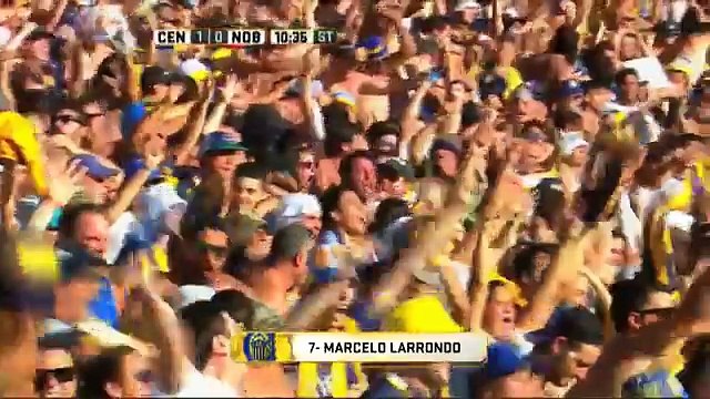 Gol de Larrondo. Central 1 - Newells 0. Fecha 2. Primera División 2015.