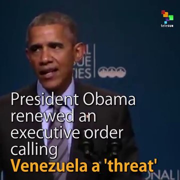 Obama Renews Executive Order Calling Venezuela a 'Threat'